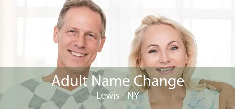 Adult Name Change Lewis - NY