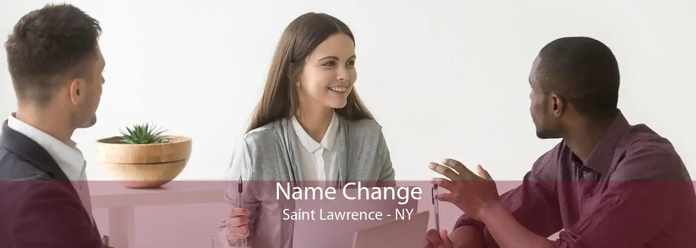 Name Change Saint Lawrence - NY